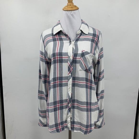 Rails Shirt Womens Extra Small Multi Hunter Plaid Button Up Long Sleeve Pockets - Picture 2 of 12